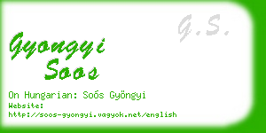 gyongyi soos business card