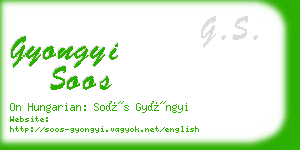 gyongyi soos business card